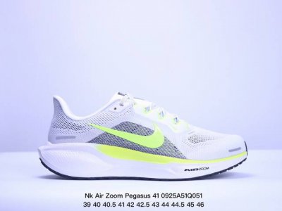 Nk Air Zoom Pegasus 41 耐克网面透气轻便耐磨跑鞋 #鞋面采用网布、织物、橡塑材料等多种材料拼接，出色支撑效果，缔造稳固脚感，塑就自然迈步体