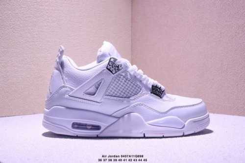 真标Nike Air Jordan 4 Retro 耐克迈克尔 乔丹Aj4代中帮复古休闲运动文化篮球鞋 货号:308497-100 尺码:36-45 Xm040