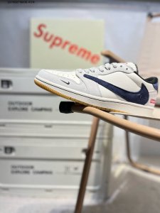 公司级头层皮Supreme X 乔丹Air Jordan 1 Low Aj1低帮系列篮球鞋 官方同步配色 原装级产物 #拒绝公底 立体鞋型 细节完美 高清洁度H