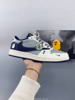 ：310 travis Scott X Fragment Design X Jordan Air Jordan 1 Low Og Sp “Bape联名——米深蓝