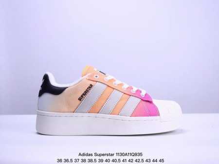 阿迪达斯adidas三叶草 Originals Superstar 贝壳头系列低帮经典百搭休闲运动板鞋 厚底 尺码：36 36.5 37 38 38.5 39 - 点击图像关闭