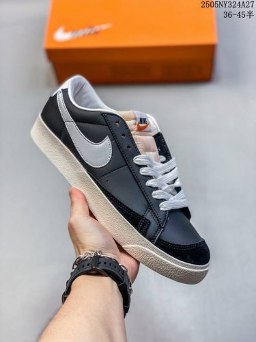 公司级Nk Blazer Low 77 Jumbo 经典百搭低帮开拓者休闲运动板鞋 真硫化铝楦制作 原厂布料拼接 独家裁片完美鞋型 台湾进口软感荔枝头层皮 原盒