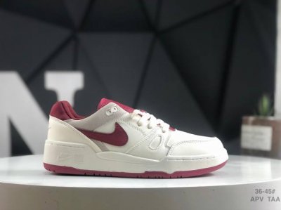 真标带半码耐克Nike Full Force Lo扣篮系列低帮休闲运动滑板板鞋采用软质牛剖皮鞋面材质#正确后跟反口里弧度#原厂中底布正确印刷#鞋垫嵌入缓震乳胶+