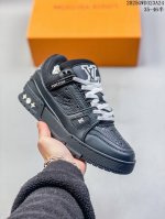 Loui* Vuitto*情侣款 路易威登耐克联名系列。高版本。官网款。专柜同步发售 。鞋面采用原版意大利进口牛皮搭配原版材料 。 原版进口网布内里 鞋底：原厂