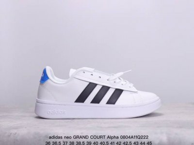 adidas Neo Grand Court Alpha休闲耐磨低帮板鞋 男女款 白色， xm0804Q222