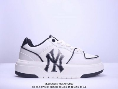 ss春季学院穿搭爆款Korea韩国限定，联乘NY美国榄球洋基队 MLB Chunky Liner New York Yankees学长鞋系列低帮老爹风轻量增高厚