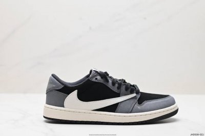 公司级aj1倒勾travis Scott X Air Jordan 1 ” Reverse Mocha “ Aj1乔1 Ts 闪电 联名倒钩 低帮文化篮球鞋 完