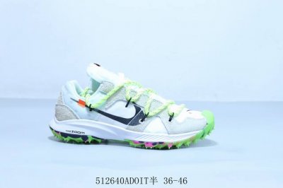 耐克 Off-White X Nike Air Zoom Terra Kiger 5 联名款 钉鞋 潮流户外 运动 低帮 越野跑步鞋 货号 Cd8179-100