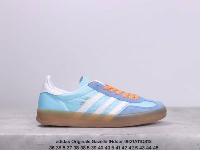 公司级adidas Originals Gazelle Indoor 三叶草休闲防滑耐磨低帮板鞋 鞋头出色设计 塑就出众贴合感 稳固的后跟贴合足部曲线设计 软弹