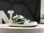 公司级带半码 耐克 Aj1倒勾Travis Scott X Air Jordan 1 Reverse Mocha Aj1乔1 Ts 闪电 联名倒钩 低帮文化篮球
