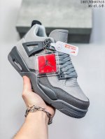 Aj4 Air Jordan 4 Paris Olympics 时尚潮流 防滑耐磨 中帮复古篮球鞋男女同款 灰黑 货号：Fq7928-001 码数：36-47.