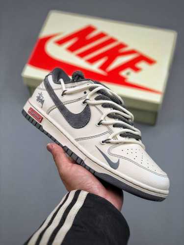 450支持放店 Nike Sb Dunk Low 斯图西 X Sup三方联名 猪八灰勾 周年高端定制 低帮休闲板鞋 #定制鞋盒 大厂纯原品质出货 超高清洁度 皮