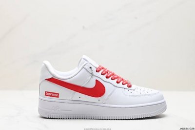 公司级nike Air Force 1 Low 07 Supreme联名 原楦头原纸板 打造纯正低帮空军版型 专注外贸渠道 全掌内置蜂窝气垫 原盒配件 原厂中底