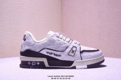 真标全新Lv路易威登Louis Vuitton Trainer Sneaker Low休闲运动文化百搭板鞋 尺码:39-45 Xm0511Q625