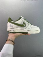 290 公司级Stussy X Air Force 1 Low 白黑红 原楦头原纸板 打造纯正空军版型 #专注外贸渠道 全掌内置蜂窝气垫 #原盒配件 原厂中底钢