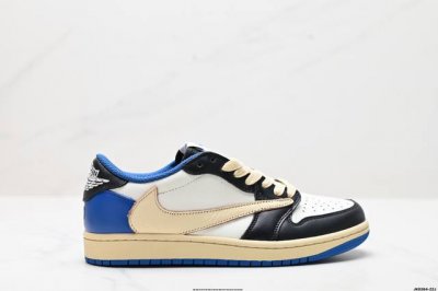 公司级Aj1倒勾Travis Scott X Air Jordan 1 ” Reverse Mocha “ Aj1乔1 Ts 闪电 联名倒钩 低帮文化篮球鞋 货