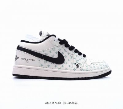 Air Jordan 1 Low Aj1 乔1 Lv联名-黑武士 高端定制 低帮篮球鞋 Sj9950-007 #定制鞋盒 大厂纯原品质出货 超高清洁度 皮料切割