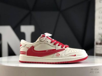 310 公司级带半码Aj1倒勾Travis Scott X Air Jordan 1 ” Reverse Mocha “ Aj1乔1 Ts 闪电 联名倒钩 低帮