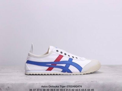 Onitsuka Tiger Mexico66 Paraty Slip-On 亚瑟士鬼塚虎一脚蹬经典休闲帆布鞋。虎爪造型的logo，鞋身稳定包裹系统支撑鞋身。鞋
