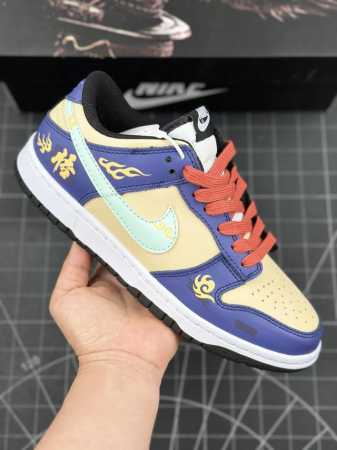 核心私 公司级耐克 Nike Dunk Low黑悟空 黄紫浅绿白 运动鞋复古解构绑带板鞋 作为 80 年代经典篮球鞋款，起初专为硬木球场打造，后来成为席卷街头的 - 点击图像关闭