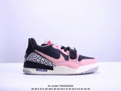 定制球鞋]Jordan Legacy 312 莓刻灰蔷薇甜辣风爆裂纹 防滑 低帮复古篮球鞋 Gs 黑粉 Xm1125Q222