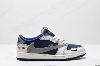 公司级Aj1倒勾Travis Scott X Air Jordan 1 ” Reverse Mocha “ Aj1乔1 Ts 闪电 联名倒钩 低帮文化篮球鞋 完