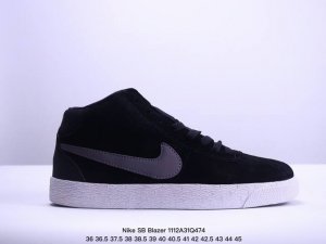 公司级Nike SB Zoom Blazer Mid 耐克 皮革 防滑减震耐磨 中帮板鞋 货号:923112 222 尺码:36 36.5 37.5 38 38