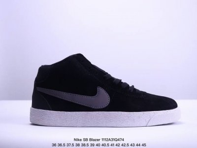 公司级Nike SB Zoom Blazer Mid 耐克 皮革 防滑减震耐磨 中帮板鞋 货号:923112 222 尺码:36 36.5 37.5 38 38