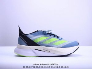 adidas Adizero Boston 12 圆头舒适防滑透气 低帮跑步鞋 女款 黑白 XM1112Q514