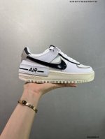 公司级空军马卡龙果冻系列 耐克 Nike Air Force 1 Shadow Af1解构机能拼接 空军一号轻量增高魔术贴低帮百搭板鞋，一改原先的常规 Swoo