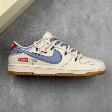 本地 核心私 Nike Sb Dunk Low Sup系列 绑带米白蓝勾 周年高端定制 低帮休闲板鞋 #定制鞋盒 大厂纯原品质出货 超高清洁度 皮料切割干净无任 - 点击图像关闭