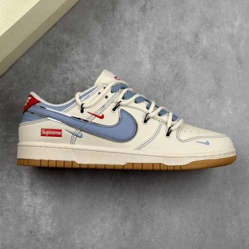 本地 核心私 Nike Sb Dunk Low Sup系列 绑带米白蓝勾 周年高端定制 低帮休闲板鞋 #定制鞋盒 大厂纯原品质出货 超高清洁度 皮料切割干净无任