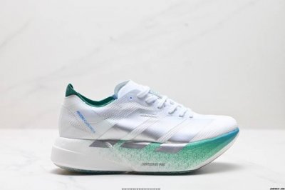公司级adidas Adizero Adios 4 M马拉松飞线贾卡轻质透气休闲运动跑步鞋 采用双层透气网纱 Flywire动态飞线绑缚鞋面材质 内置zoom小
