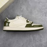 本地 核心私 Air Jordan 1 Low Og Sp 巴宝莉联名-米白橄榄青 周年高端定制 低帮休闲板鞋 #定制鞋盒 大厂纯原品质出货 超高清洁度 皮料切