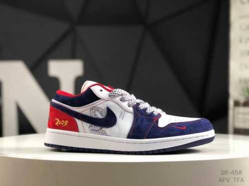 耐克 Air Jordan 1 Low 低帮 Aj1 乔丹1代 Aj1 乔1 低邦乔丹篮球鞋系列 Xx24 14 尺码：36-45 半 Afv Tfa