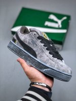 260支持放店 Puma Suede Xl X Ferrari 法拉利 灰黑厚鞋舌轻便防滑低帮板鞋 完美细节 官方1:1 同步升级 Tr大底 中底走线 三维立体