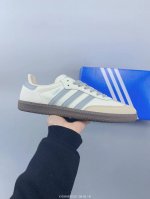 ：140 adidas Originals Street Samba 桑巴舞街头系列德训运动板鞋 采用固色翻毛皮组合牛剖革鞋面材质 外置正确3层组合围条加厚烟胶