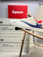 定制鞋盒 纯原大厂# Supreme X乔丹Air Jordan 1 Low Aj1低帮系列篮球鞋 官方同步配色 原装级产物 #拒绝公底 立体鞋型 细节完美Ch