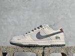 放店私 Nk SB Dunk Low 斯图西联名-灰猪八红尾 周年高端定制 低帮休闲板鞋 XY2025-015 #定制鞋盒 大厂纯原品质出货 超高清洁度 皮料切