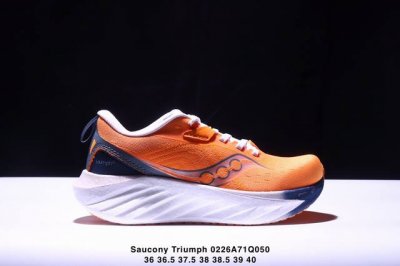 公司级 Saucony Triumph 索康尼胜利旗舰级缓震型跑鞋 性能相比前几代再升级：鞋面采用全新升级的工学网设计 贴合脚部更透气 中底部分使用最新的Pwr
