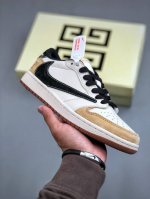 Travis Scott X Nike Air Jordan 1 Low X Givenchy Air Jordan 1 Low 反转米黑黄倒钩 纯原版本全鞋采