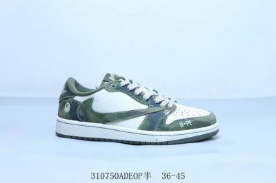 220 乔丹Air Jordan 1 Low Aj1 乔1低帮复古文化休闲运动篮球鞋 倒勾 310750Adeop半 36-45