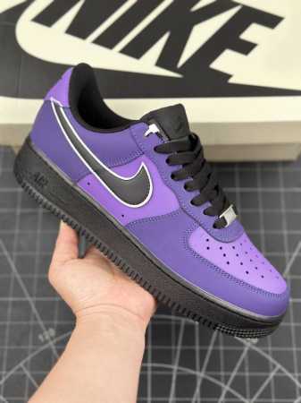 核心私 耐克 Nike Air Force 1 ‘07 Wb 紫龙虾白黑 空军一号低帮休闲运动板鞋 原楦头原纸板 打造纯正空军版型 专注外贸渠道 全掌内置蜂窝气 - 点击图像关闭