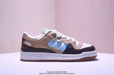 180 阿迪达斯Adidas三叶草 Originals Forum 84 Low 罗马系列魔术贴低帮复古系带百搭休闲运动板鞋“麂皮牛仔蓝白流苏线头”Gw0298