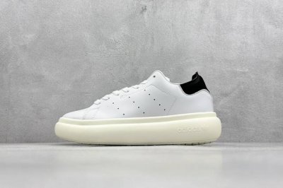 双12特价 Ad Originals Stan Smith Pe史密斯面包版系列低帮轻量松糕经典百搭复古休闲运动厚底板鞋“皮革全黑尾” 此次全新鞋型选择 Ori