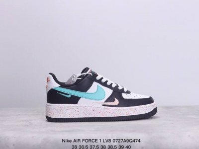 真标耐克nike Air Force 1 Lv8 Gs 空军一号低帮百搭休闲运动板鞋。柔软、弹性十足的缓震性能和出色的中底设计，横跨复古与现代的外型结合，造就出