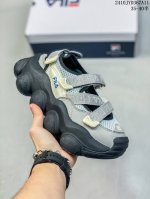 公司级fila斐乐 Fluid 5 猫爪5.0 简约舒适 防滑耐磨低帮老爹鞋 货号:F12W412105Fbk 尺码:35.5 36 36.5 37.5 38