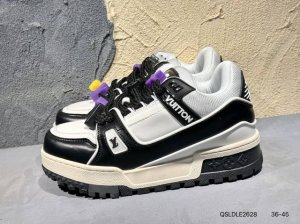新品上市实拍 全新Lv路易威登Louis Vuitton Trainer Sneaker Low休闲运动文化百搭篮球板鞋Qsldle2628