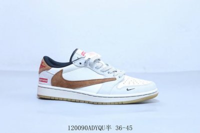 260 乔丹Air Jordan 1 Low Aj1 乔1低帮复古文化休闲运动篮球鞋倒勾联名Supreme 120090Adyqu半 36-45