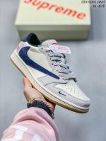 公司级aj1倒勾travis Scott X Air Jordan 1 ” Reverse Mocha “ Aj1乔1 Ts 闪电 联名倒钩 低帮文化篮球鞋 完
